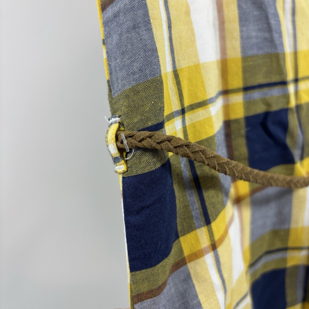 Carter's Plaid Belted Tunic Top Girls 5t Yellow Blue Ruffle Cowgirl Fall Buttons - Picture 6 of 6